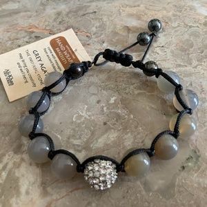 NWT ALI-KHAN Agate & Crystal Wrapped Bracelet